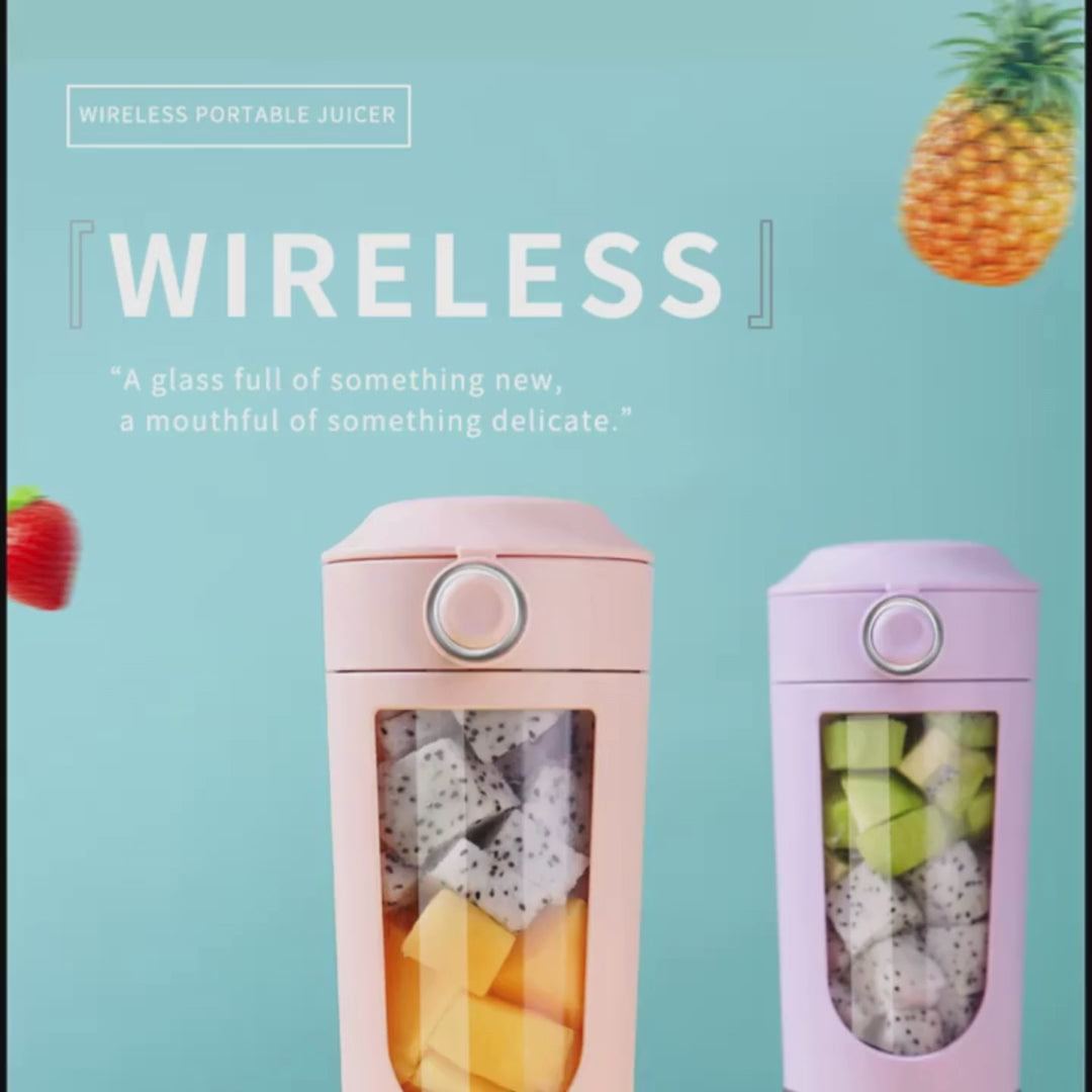 Load video: Blend your favorite fruits instantly with the 8-blade turbo system. Perfect for gym, travel, and daily health.